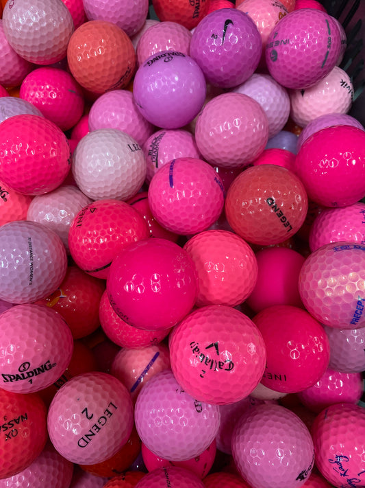 100 Pack Pink Purple Mix Golf Balls Cross (Lakeballs/ Used Golf Balls)