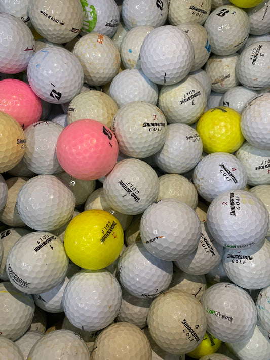 100 Pack Bridgestone Mix Golf Balls Cross (Lakeballs/ Used Golf Balls)