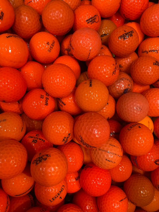 100 Pack Orange Mix Golf Balls Cross (Lakeballs/ Used Golf Balls)