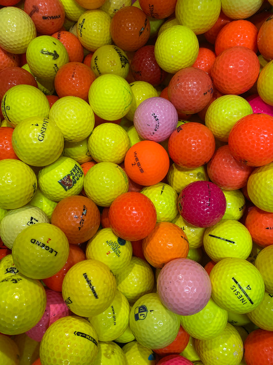 100 Pack Colored Mix Golf Balls Cross (Lakeballs/ Used Golf Balls)