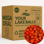 100 Pack Orange Mix Golf Balls Cross (Lakeballs/ Used Golf Balls)