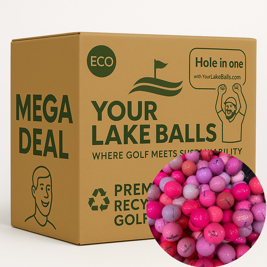 100 Pack Boules de Golf Mélange Rose Violet Cross (Lakeballs/ Boules de Golf Usagées)