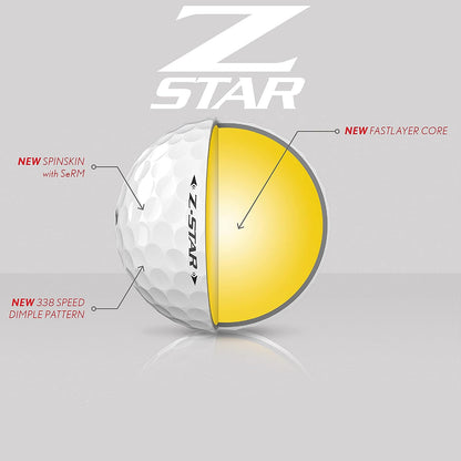 Nuevo Srixon Z Star 7 - Docena de pelotas de golf premium - Nivel Tour - Rendimiento