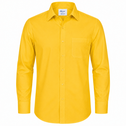 Camisa para Hombre de Manga Larga James & Nicholson (Incluye 2 Pinzas para Ropa TLRGolf) - Blusa para Hombre - Sobrecamisa para Hombre