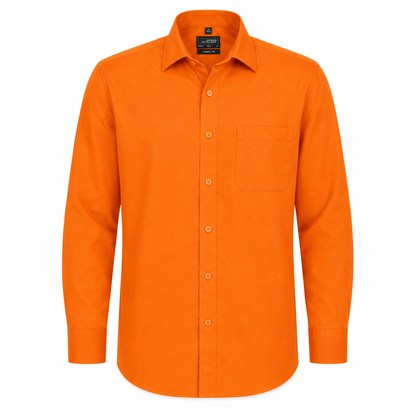 Camisa para Hombre de Manga Larga James & Nicholson (Incluye 2 Pinzas para Ropa TLRGolf) - Blusa para Hombre - Sobrecamisa para Hombre