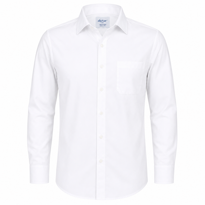 Camisa para Hombre de Manga Larga James & Nicholson (Incluye 2 Pinzas para Ropa TLRGolf) - Blusa para Hombre - Sobrecamisa para Hombre