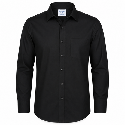 Camisa para Hombre de Manga Larga James & Nicholson (Incluye 2 Pinzas para Ropa TLRGolf) - Blusa para Hombre - Sobrecamisa para Hombre