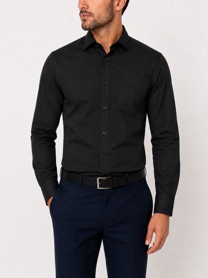 Camisa para Hombre de Manga Larga James & Nicholson (Incluye 2 Pinzas para Ropa TLRGolf) - Blusa para Hombre - Sobrecamisa para Hombre