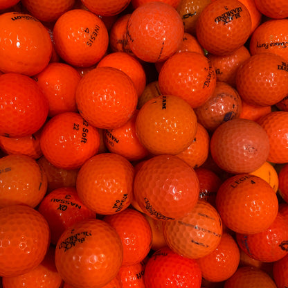 100 Pack Boules de Golf Orange Mix Cross (Lakeballs/ Boules de Golf Usagées)