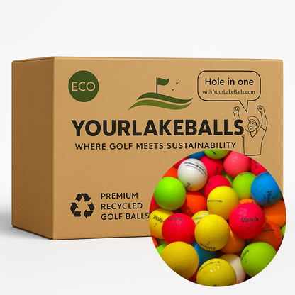 Balles de golf Volvik Vivid (cristal mixte de couleur jaune rouge orange bleu)