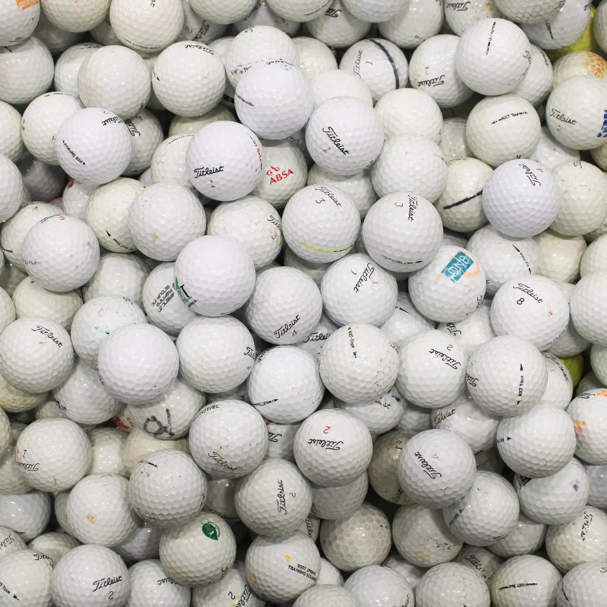 Used Titleist Mix Practice Balls Used Titleist Mix Practice Balls Box 50 stk YourLakeBalls