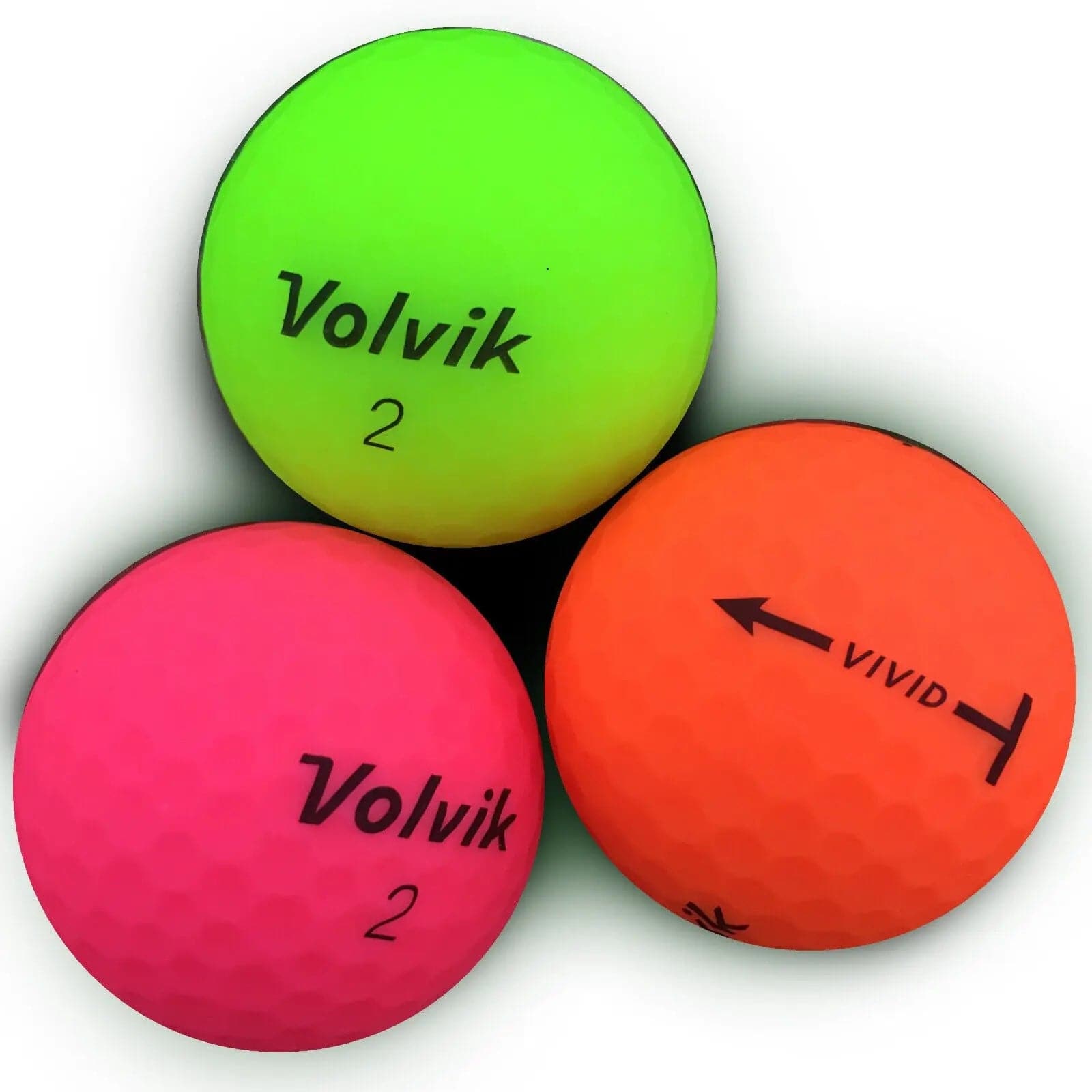 Volvik Vivid Golf Balls (Colored Yellow Red Orange Blue Mixed Crystal) Volvik